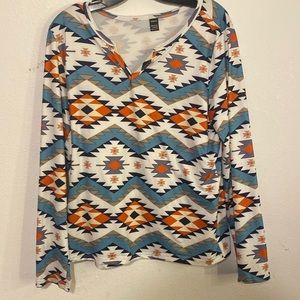 soft light weight aztec long sleeve